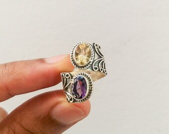Two Stone Ring Etsy