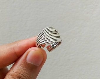 925 Solid Sterling Silver Ring, Statement Wrap Ring, Handmade Silver Ring, Statement Ring, Everyday Ring