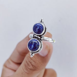 Gift for Her Lapis Lazuli Ring Under 75 Sterling Silver 925 Ring Blue Lapis Ring Ladies Sterling Silver Lapis Lazuli Ring #1958