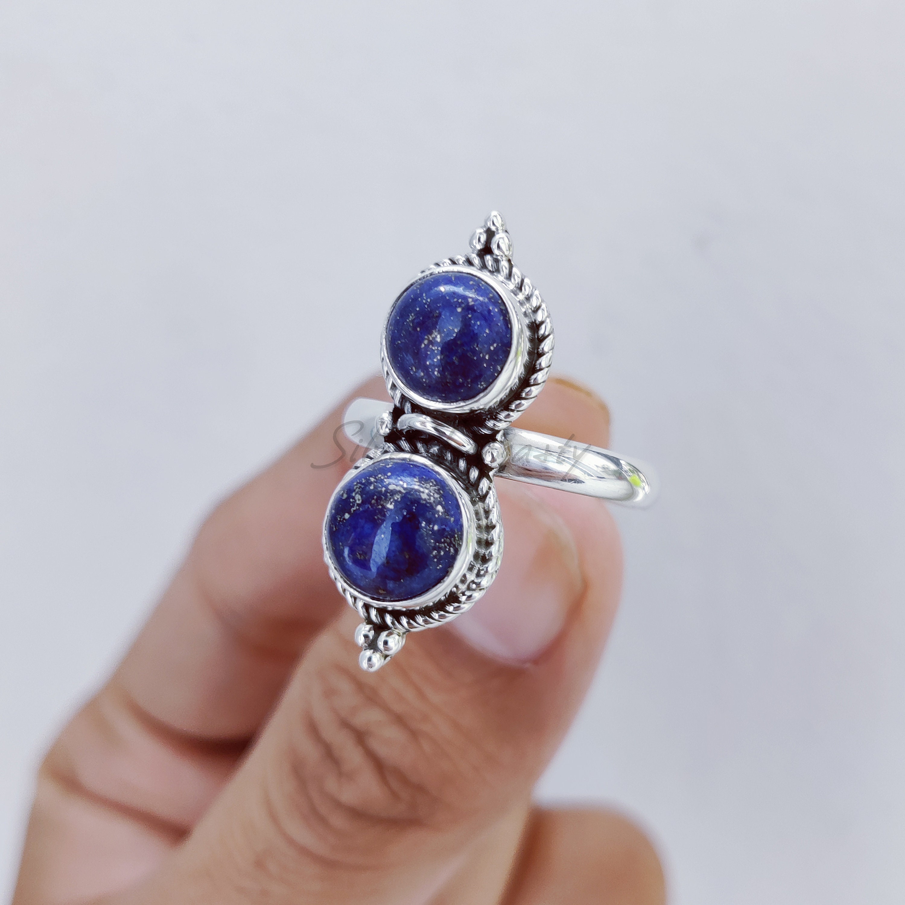 Lapis Lazuli ring,92.5% sterling silver ring, silver lapis ring,gemstone ring, 925 solid sterling silver ring, minimalist ring