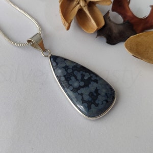 Snow Flake Jasper Pendant in 925 Sterling Silver One of a Kind Snowflake Jasper Pendant Handmade Gift Womens Pendant