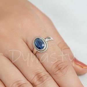 Natural Kyanite Ring, 925 Solid Sterling Silver Ring, Kyanite Silver Ring, blue Stone Ring, Ring for Women, Natural  blue Kyanite Gemstone