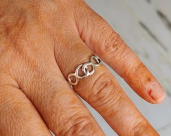 Handmade Sterling Silver Infinity Ring: Promise Ring for Women