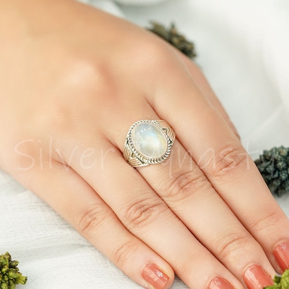 Faceted Moonstone Ring – League of NH Craftsmen