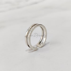 Classic Men&#39;s Silver Band, 92.5% Silver Ring, valentines day gift for him, Solid Sterling Silver Ring, Bond Ring (All sizes available)