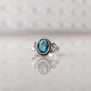 Handmade Blue Topaz Ring: 925 Sterling Silver Wanderlust Jewelry