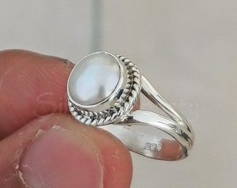 Chandi Ki Sexy Full Hd Video - Pearl Ring Handmade Ring 92.5% Sterling Silver Ring Silver - Etsy Israel