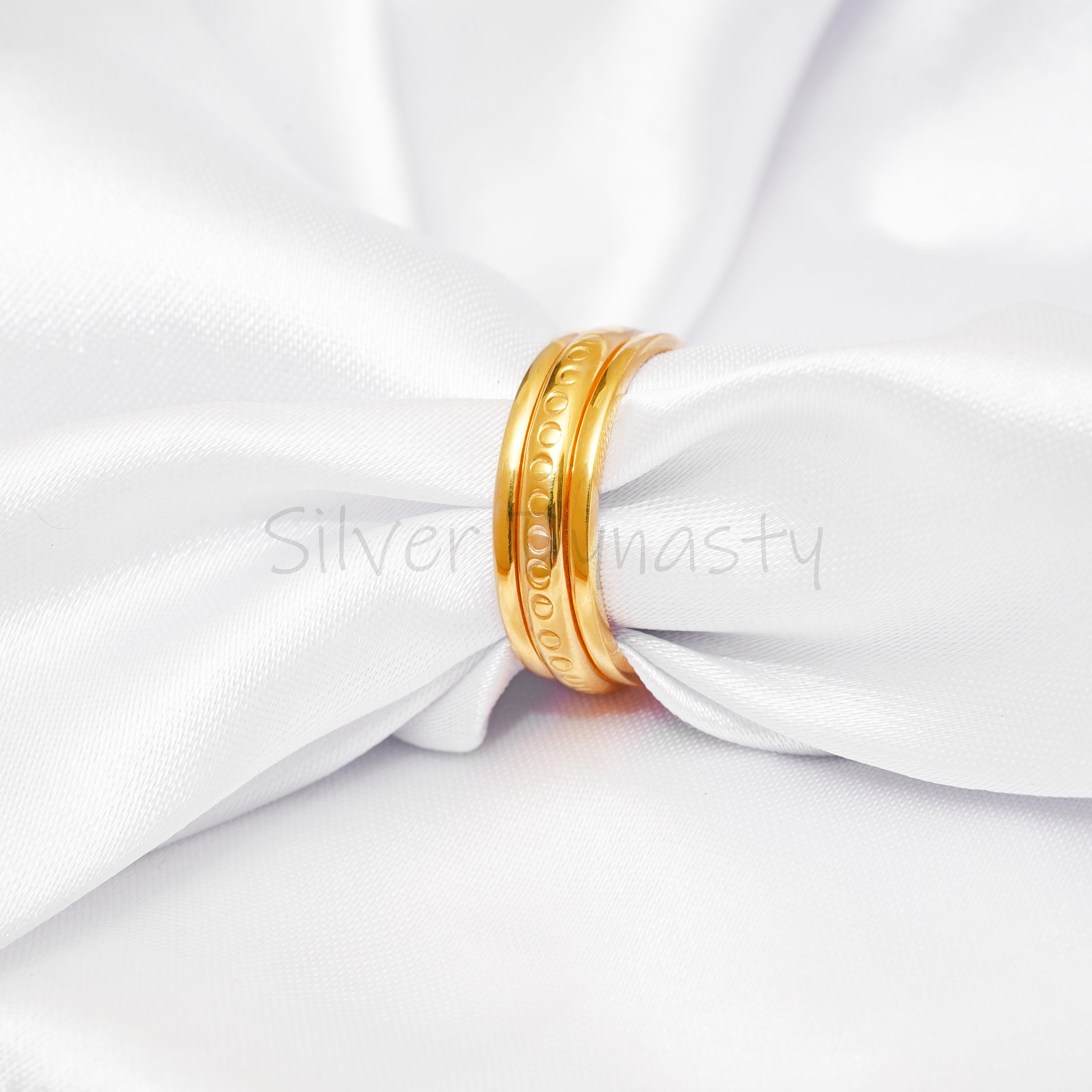 Dsnyu 18K White Gold Ring, Her Wedding Ring Trendy Lab