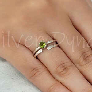 Natural Peridot Ring, Handmade Silver Ring, 925 Solid Sterling Silver Ring, Boho Ring, Sterling Silver Ring Peridot, Ring for women