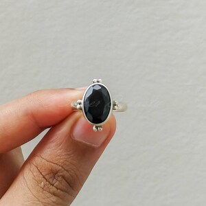 Natural Black onyx Ring, Handmade Silver Ring, 925 Solid Sterling Silver Ring, Onyx Ring, Minimalist Ring, Sterling Silver Ring Onyx,  Ring