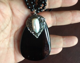 Multi Colored Onyx & Fresh Water Pearls