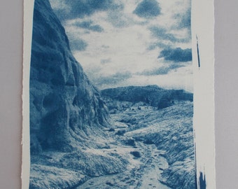 Cyanotype Print, Toadstools, Utah