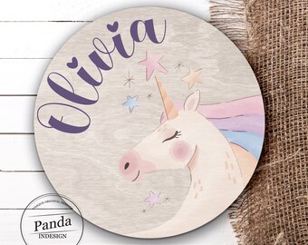 Personalized Unicorn Name Sign for Little Girls Room, Custom Name Sign, Unicorn Bedroom Decor for Girl, Little Girl Gift, Unicorn Wall Decor