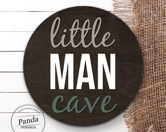 Boys room Decor, Little man cave, Nursery Decor, Round Nursery Decor, Nursery Sign, Deer Nursery