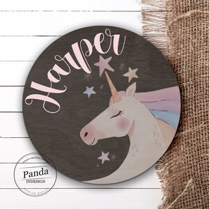 Personalized Unicorn Name Sign for Little Girls Room, Custom Name Sign, Unicorn Bedroom Decor for Girl, Little Girl Gift, Unicorn Wall Decor
