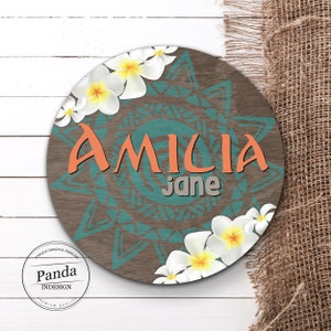 Personalized Island Princess Room Sign, Beach Name Sign, Girl Nursery, Hawaiian Decor, Princess