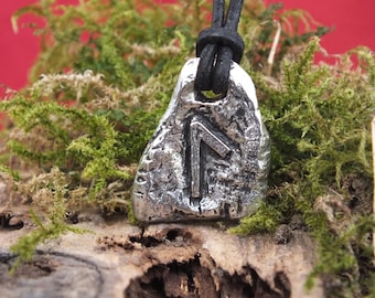 Rune Laguz (Laukr, Lagu) Pendant Runes Viking Amulet Vikings German