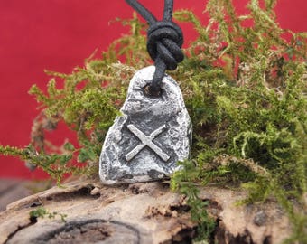 Rune Gebo (Giof, Gifu) Pendentif Runes Viking Amulette Vikings Allemand