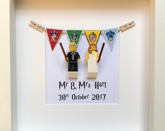 Harry Potter Wedding Gift, Personalised Harry Potter Gift, Harry Potter Theme Wedding Frame