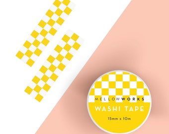 Gelbes Schachbrett Washi Tape