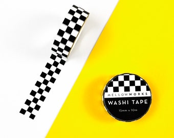 B&W CHECKERBOARD WASHI TAPE