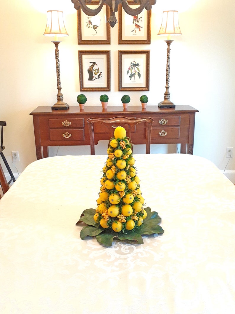 Lemon Topiary, Lemon Centerpiece, Lemon Cone Etsy