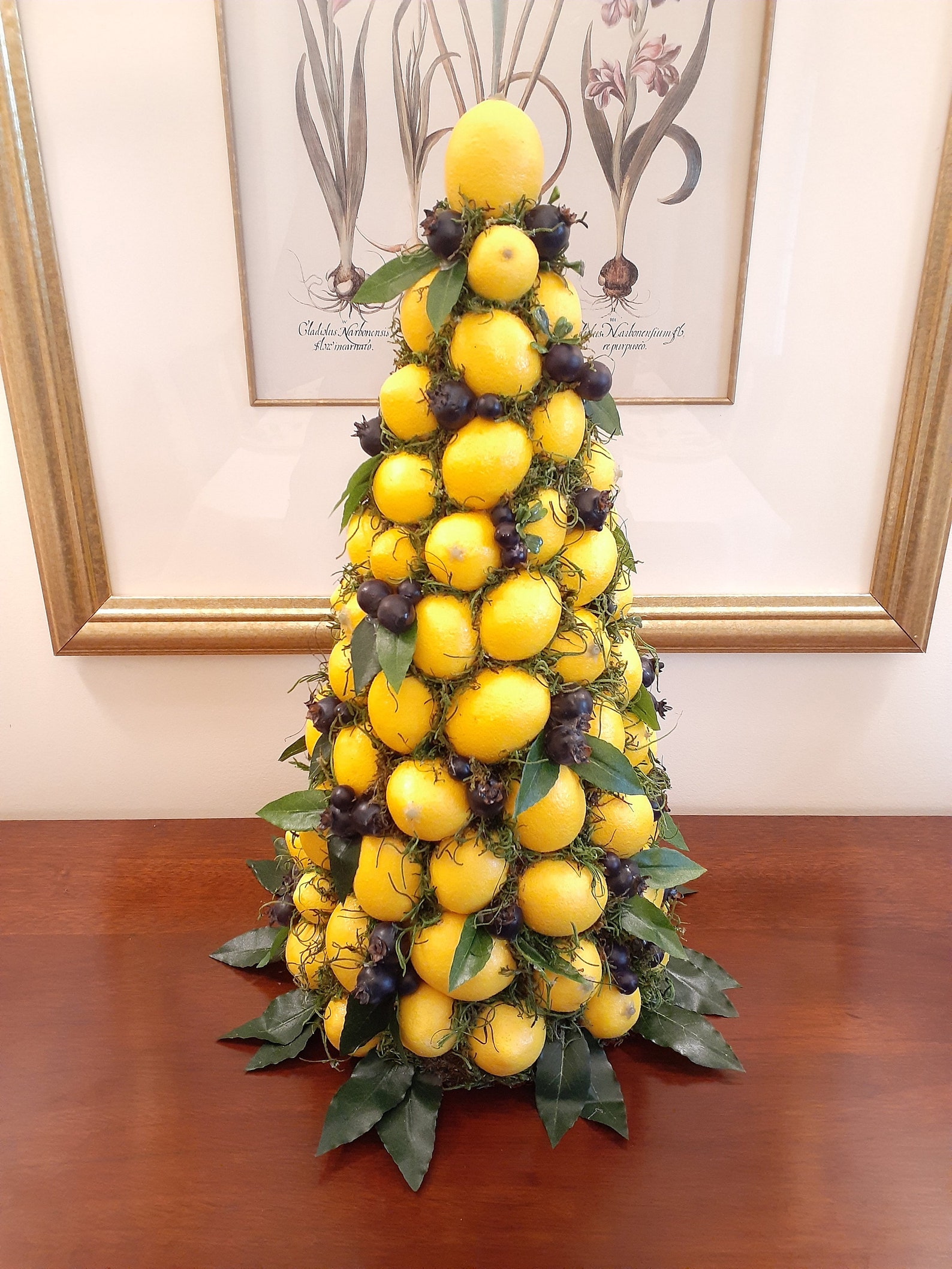 Lemon Topiary Cone, Lemon Topiary Centerpiece, Lemon Decor Etsy