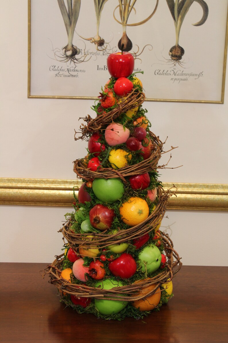 Sugared Fruit Topiary Dining Table Centerpiece Apple Berry | Etsy