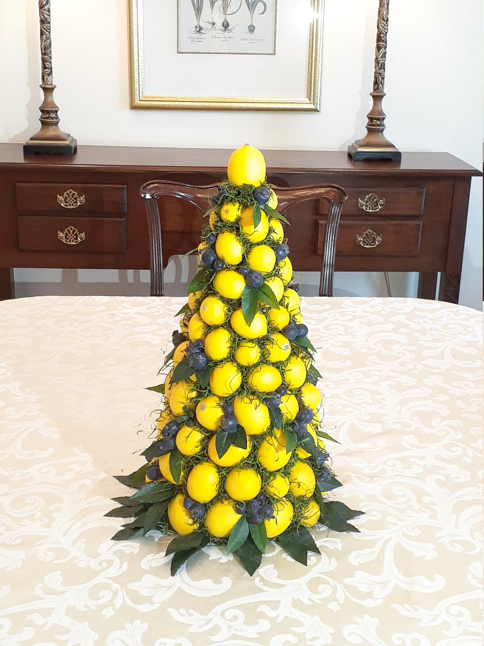 Lemon Topiary Cone, Lemon Topiary Centerpiece, Lemon Decor Etsy