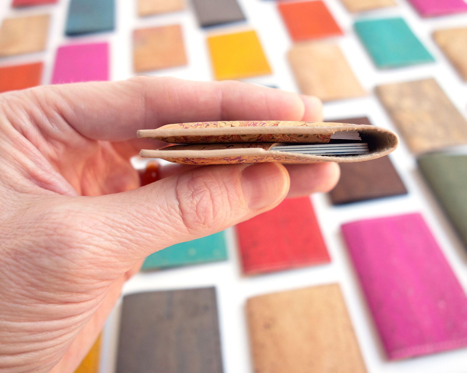 Credit Card Holder. Small Card Wallet Made of Black Cork With Etsy