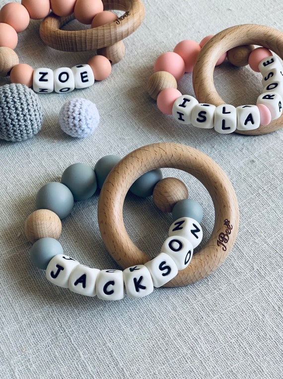 personalized teething rings