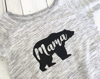 CLEARANCE // MAMA BEAR, wide neck sweatshirt, sale, clearance