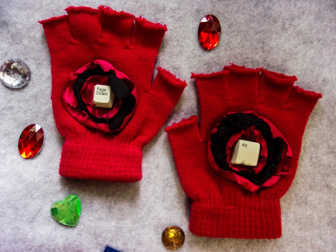 Girl's Red Fingerless Gloves Hand Warmers Wrist Warmers Etsy