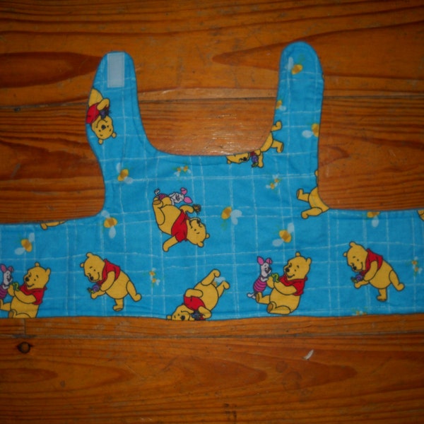 Blue Winnie the Pooh Dog Clothes Medium, Hand Sewn Pet Shirt Dog Clothes Fleece Clothing, Fleece Winnie Pooh Dog Wrap