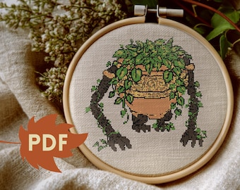 Patrón de punto de cruz para el amigo Alexander de la maceta de Elden Ring, inspirado en Dark Souls (PDF)