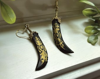 Orecchini a spada grande ispirati a Starscourge Radahn, realizzati dai fan, regalo Dark Souls, regalo ispirato a Starscourge, orecchini a spada grande in oro