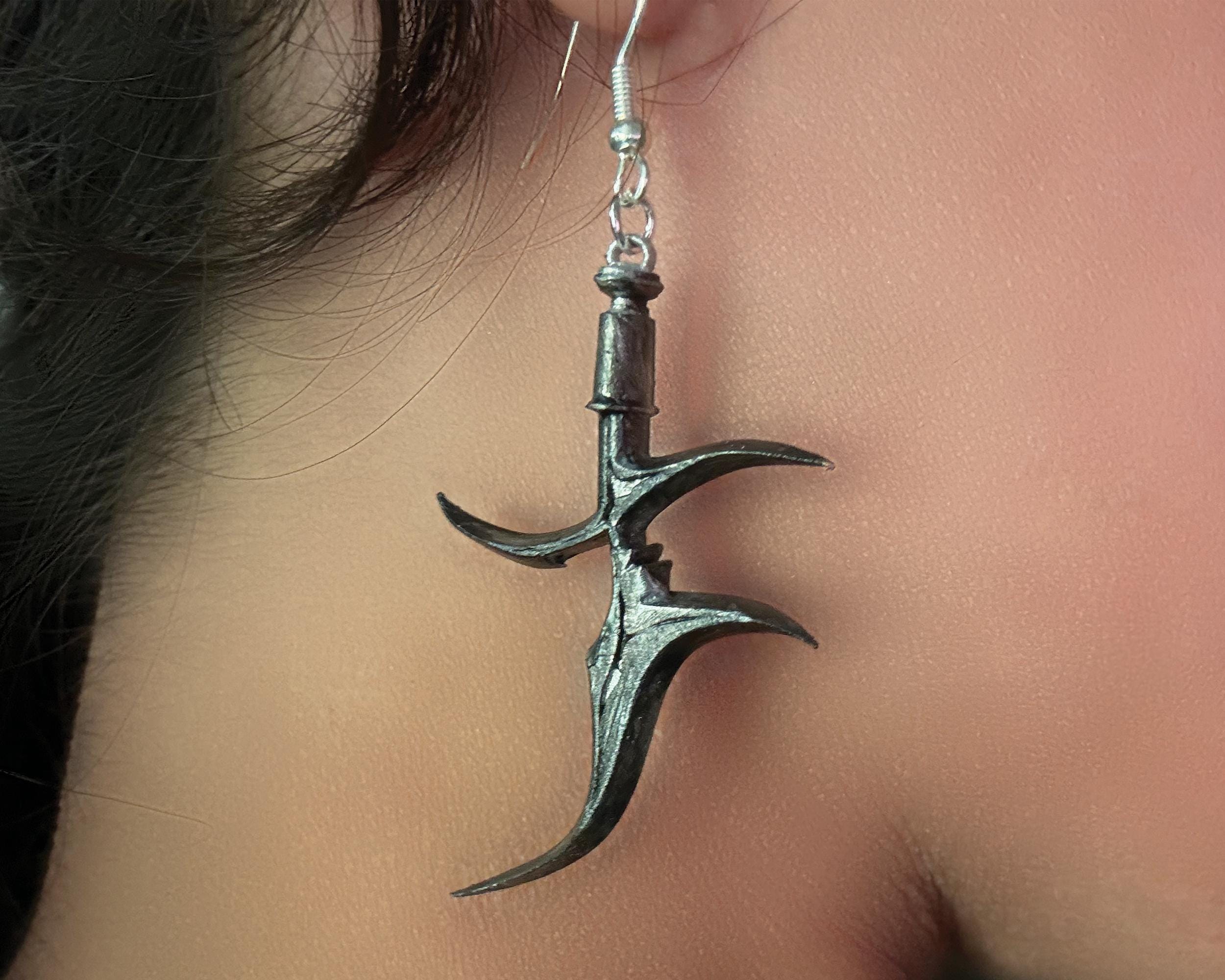 Fan Made Black Knife Assassin Inspired Earrings Gift Dark Souls Jewelry ...