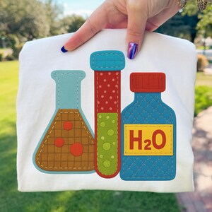Science Lab patchwork png-bekers scheikunde H2O retro sublimatieontwerp voor lerarenklas