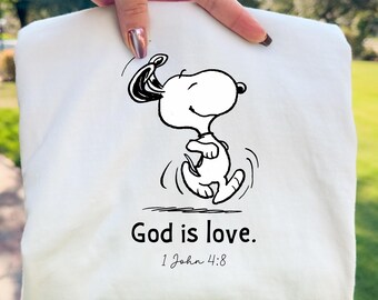 God Is Love Quote Art Print: Christian Bible Verse Design