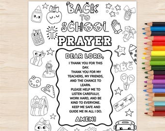 Back to School Prayer Coloring Pages: Christian Kids Activity (PDF Download)