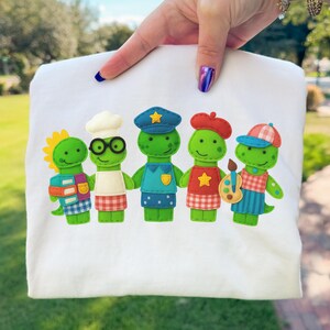 Career Day Turtle PNG Community Helpers Patchwork Design for School Classroom Crafts