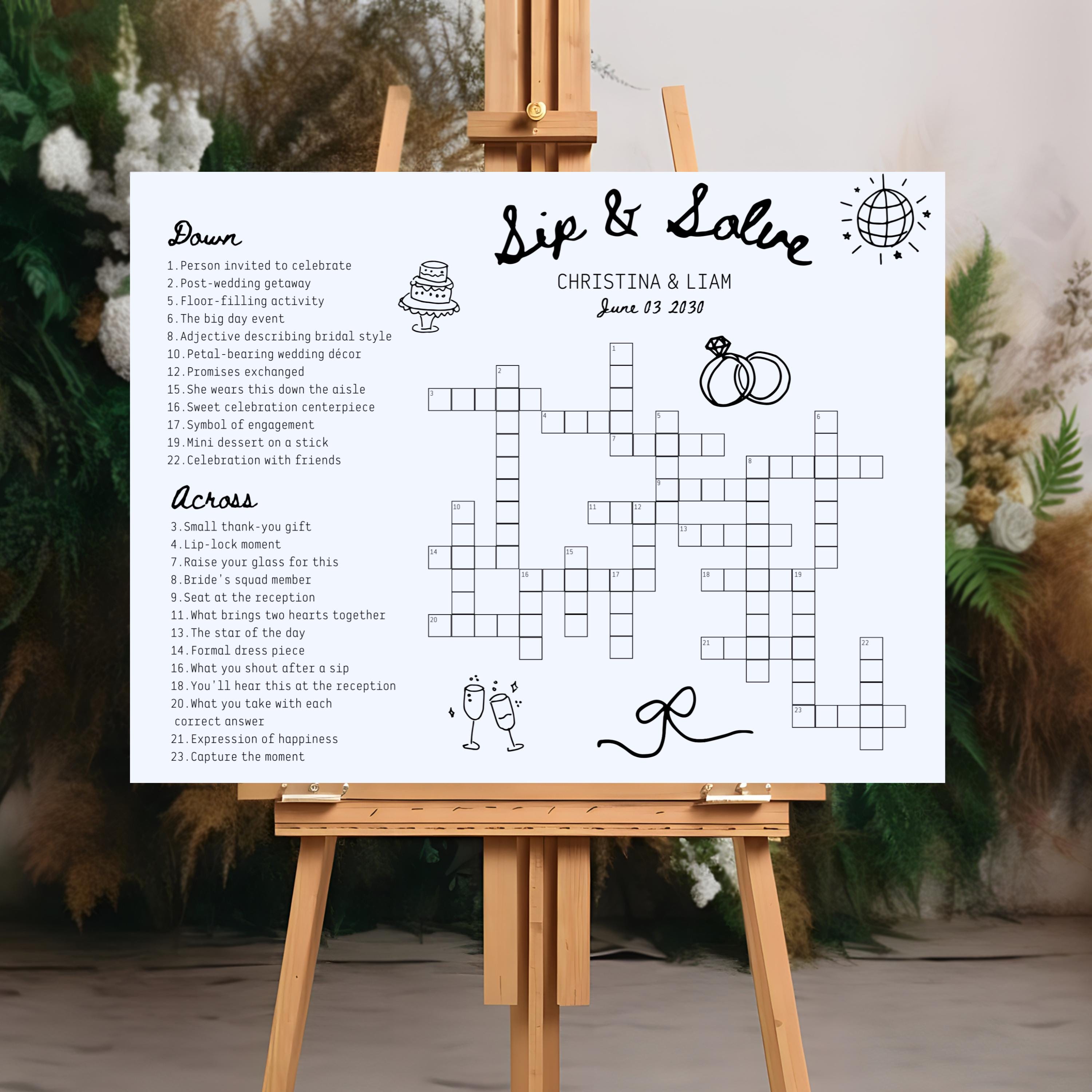 formal dress crossword clue 4 letters Digital Download main image 1
