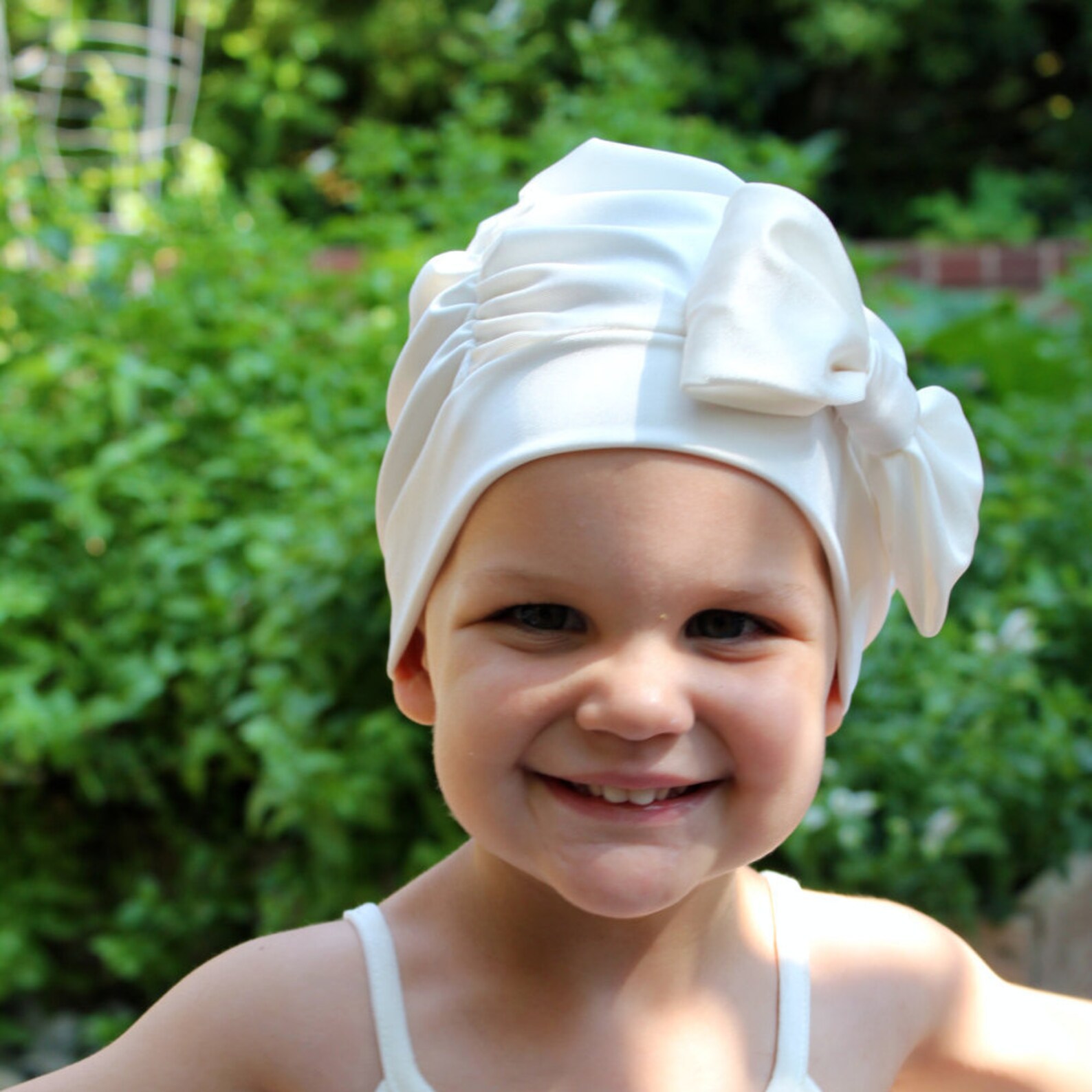 Ivory Ruched Swim Cap Swim cap Baby swim cap toddler swim Etsy