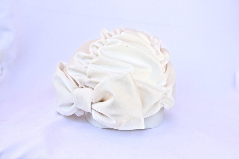 swim caps vintage swim cap baby girl swim cap swim hat Swim cap Ivory Ruched Swim Cap toddler swim cap infant swim cap Baby swim cap
