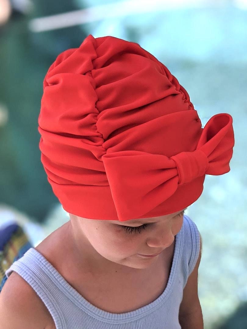 Hot Coral Swim Cap Swim cap Baby swim cap toddler swim cap Etsy