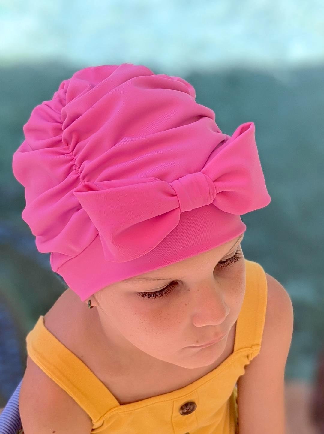 Pink Ruched Swim Cap Swim Cap Baby Swim 