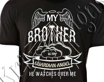 Mój brat jest mój anioł stróż SVG PNG jpg