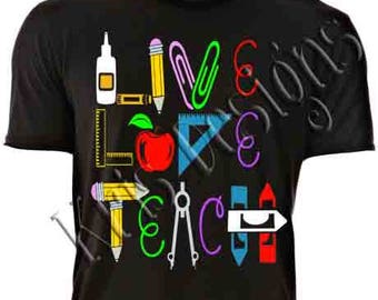 Live Love Teach SVG PNG JPG