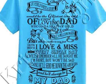 I Could Write a Story -- Dad Memory SVG PNG JPG