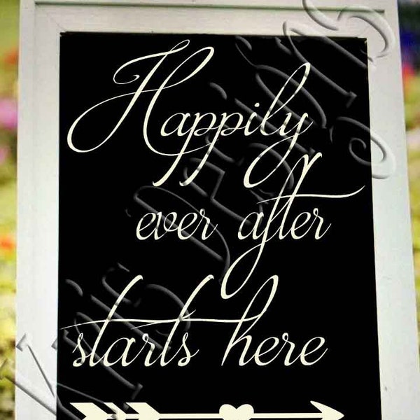 Happily Ever After Starts Here SVG PNG JPG